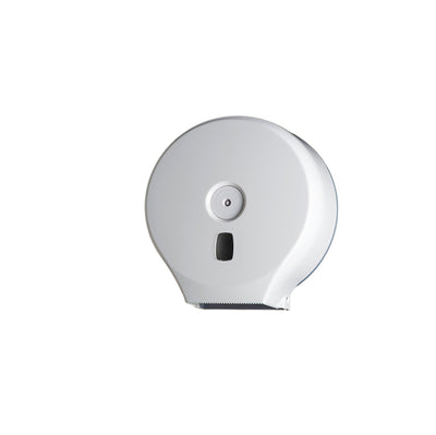Dispenser carta igienica Basica rotolo Mini Jumbo - 28,2 x 12 x 29,4 cm - rotolo diametro 23 cm - bianco - Medial