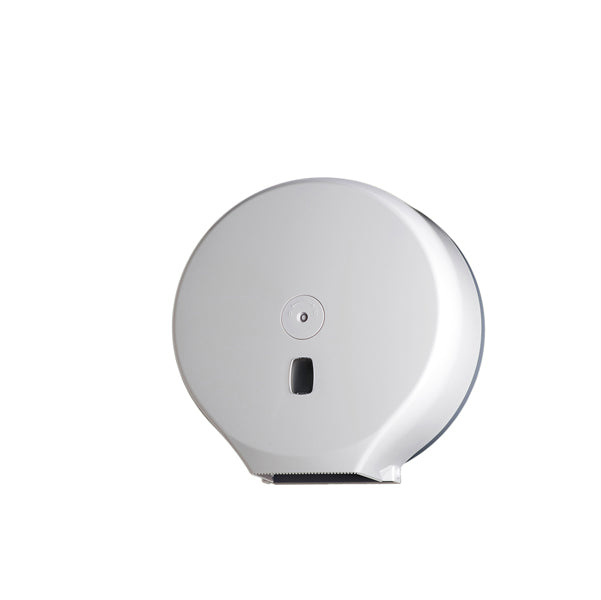 Dispenser carta igienica Basica rotolo Maxi Jumbo - 34,7 x 13,7 x 35,5 cm - rotolo diametro 30 cm - bianco - Medial