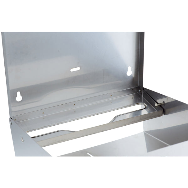 Dispenser asciugamani piegati C/Z - Brinox - 28x10,2x36,5 cm - acciaio inox - capacità 400 fogli - grigio - Medial