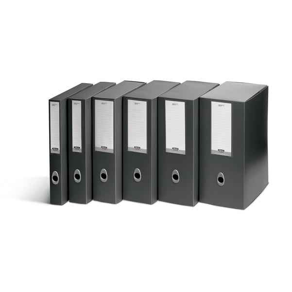 Scatola progetto Plus Vip - 34,5 x 24,5 cm - dorso 4 cm - grigio antracite - Fellowes