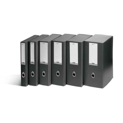 Scatola progetto Plus Vip - 34,5 x 24,5 cm - dorso 4 cm - grigio antracite - Fellowes