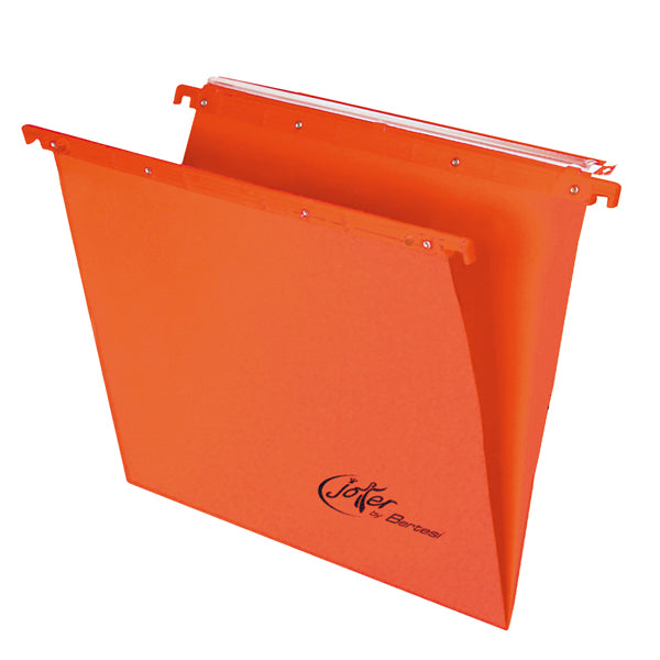 Cartelle sospese Joker - cassetto - interasse 39 cm - fondo V - 37 x 25 cm - colori assortiti - Bertesi - conf. 10 pezzi