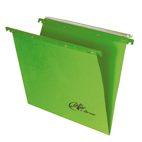 Cartelle sospese Joker - cassetto - interasse 39 cm - fondo V - 37 x 25 cm - colori assortiti - Bertesi - conf. 10 pezzi