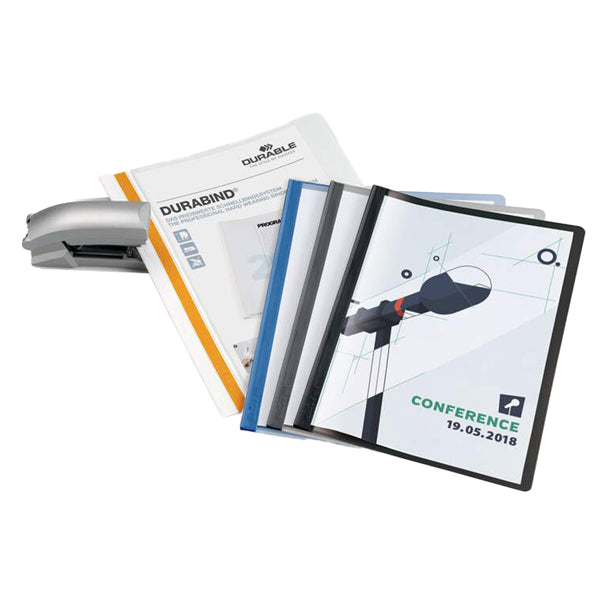 Cartellina per rilegatura Durabind - A4 - PVC - grigio - Durable