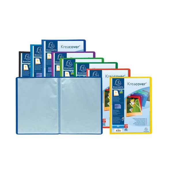 Portalistini personalizzabile Kreacover - 21x29,7cm - 40 buste - colori assortiti - Exacompta