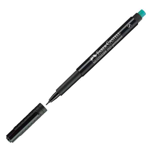 Pennarello Multimark universale permanente con gomma - punta superfine 0,4mm - astuccio 8 colori - Faber-Castell