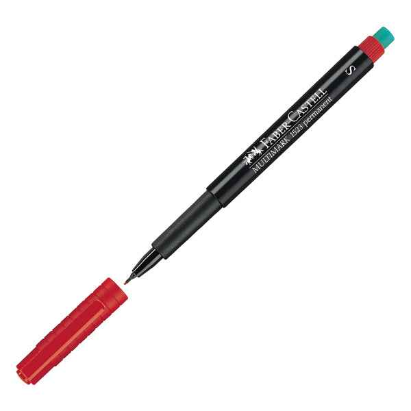 Pennarello Multimark universale permanente con gomma - punta superfine 0,4mm - astuccio 8 colori - Faber-Castell
