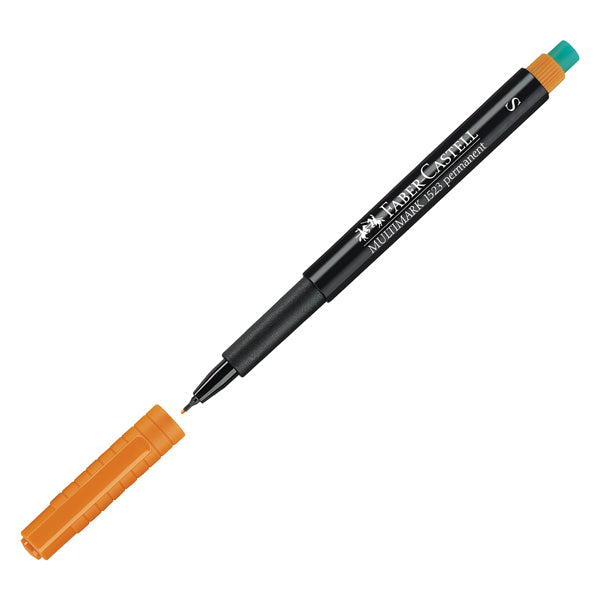 Pennarello Multimark universale permanente con gomma - punta superfine 0,4mm - astuccio 8 colori - Faber-Castell