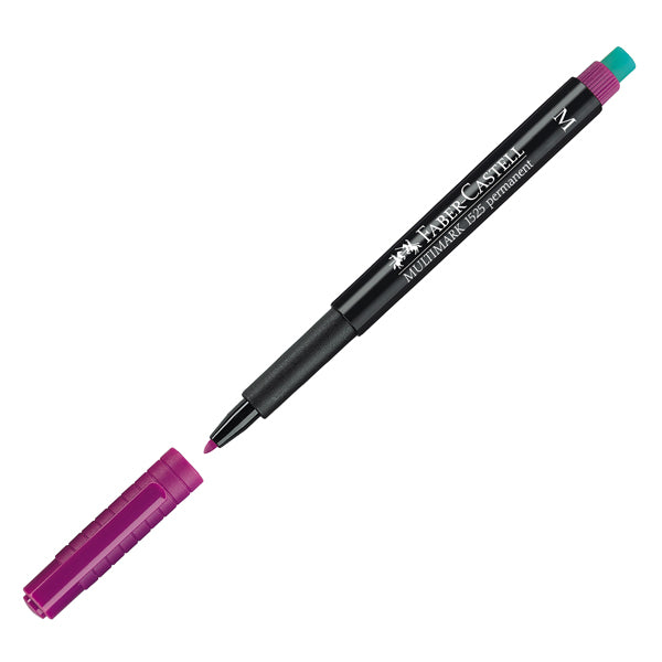 Pennarello Multimark universale permanente con gomma - punta media 1,0mm - astuccio 8 colori - Faber-Castell