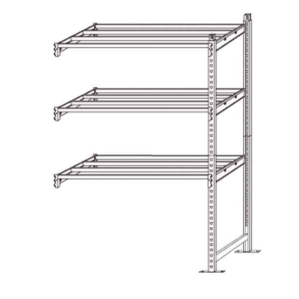 Scaffale Rang'Eco 300 - modulo aggiunta - 3 ripiani - portata ripiano 300 kg - 100 x 60 x 200 cm - acciaio - grigio/blu - Paperflow