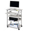 Pc Workstation System 75 VH - con ruote - 5 ripiani - 75 x 53,4 x 95/125 cm - grigio - Durable
