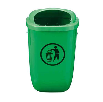 Cestino gettacarte Classic - da esterni - 40,4 x 34,8 x 74,5 cm - 50 L - PP - verde - Medial