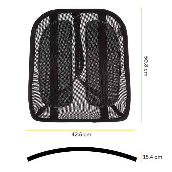 Supporto schiena Office Suites - 50x45x20 cm - in tessuto a rete - nero - Fellowes