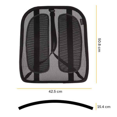 Supporto schiena Office Suites - 50x45x20 cm - in tessuto a rete - nero - Fellowes