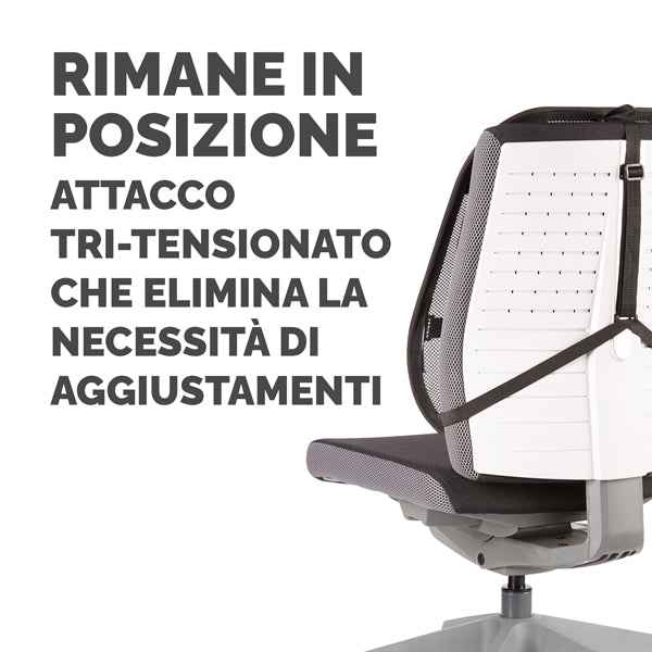 Supporto schiena Office Suites - 50x45x20 cm - in tessuto a rete - nero - Fellowes