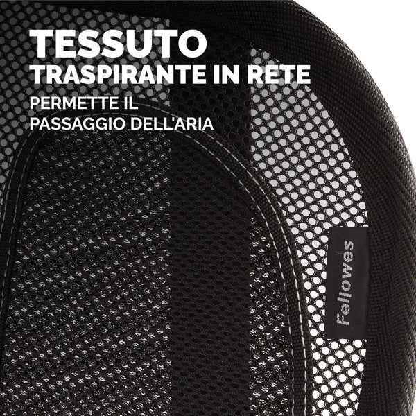 Supporto schiena Office Suites - 50x45x20 cm - in tessuto a rete - nero - Fellowes