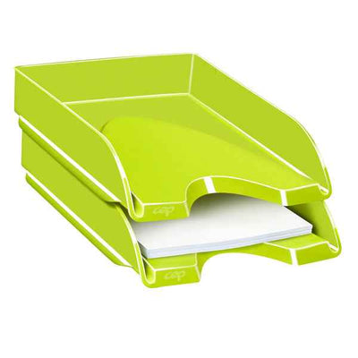Vaschetta portacorrispondenza CepPro Gloss - 34,8 x 25,7 x 6,6 cm - verde anice - Cep