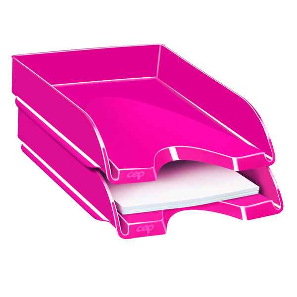 Vaschetta portacorrispondenza CepPro Gloss - 34,8 x 25,7 x 6,6 cm - rosa pepsi - Cep