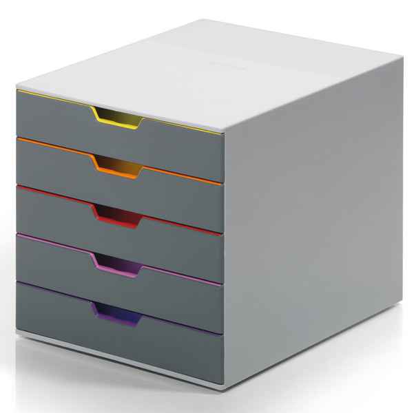 Cassettiera Varicolor - 28 x 35,6 x 29,2 cm - 5 cassetti - Durable