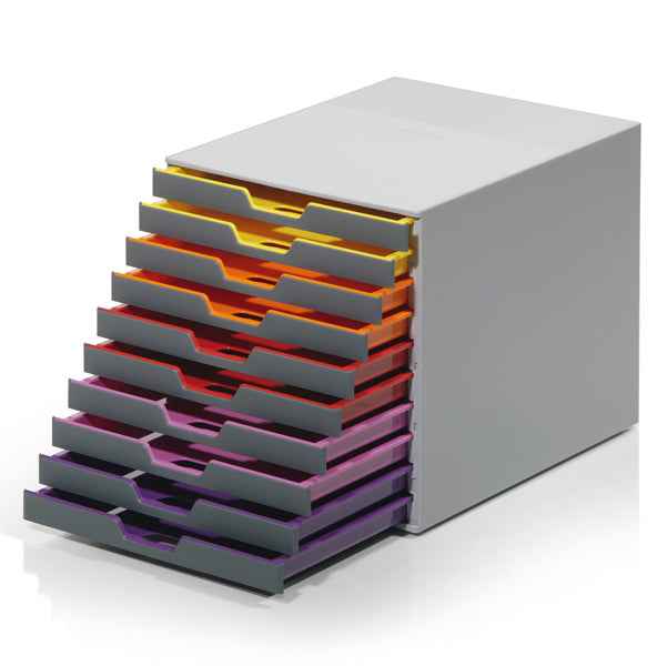 Cassettiera Varicolor - 28 x 35,6 x 29,2 cm - 10 cassetti - Durable