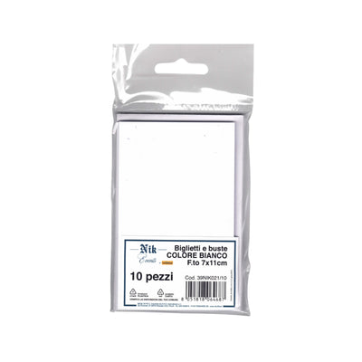 TASCHETTA 10 biglietti + 10 buste formato 4 - 70 x 110 mm - 39NIK021/10