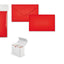 Taschetta Dresda rossa formato 9 set 10 biglietti e 10 buste 90x140mm patella a punta