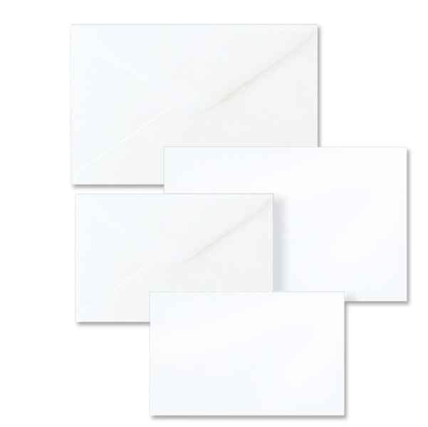 Taschetta 10 biglietti + 10 buste - Dalmazia - 9 x 14 cm - bianco - Rex Sadoch