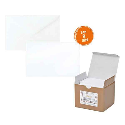 Scatola 100 biglietti + 100 buste - Bristol - bianco - 9 x 14 cm - Rex Sadoch