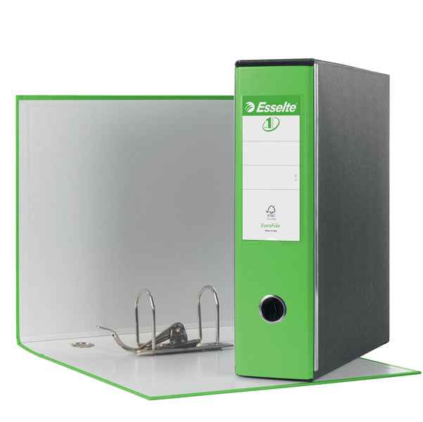 Registratore Eurofile G53 - dorso 8 cm - commerciale 23 x 30 cm - verde vivida - Esselte