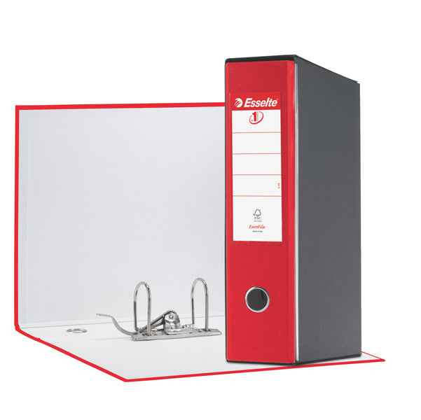 Registratore Eurofile G55 - dorso 8 cm - protocollo 23 x 33 cm - rosso vivida - Esselte