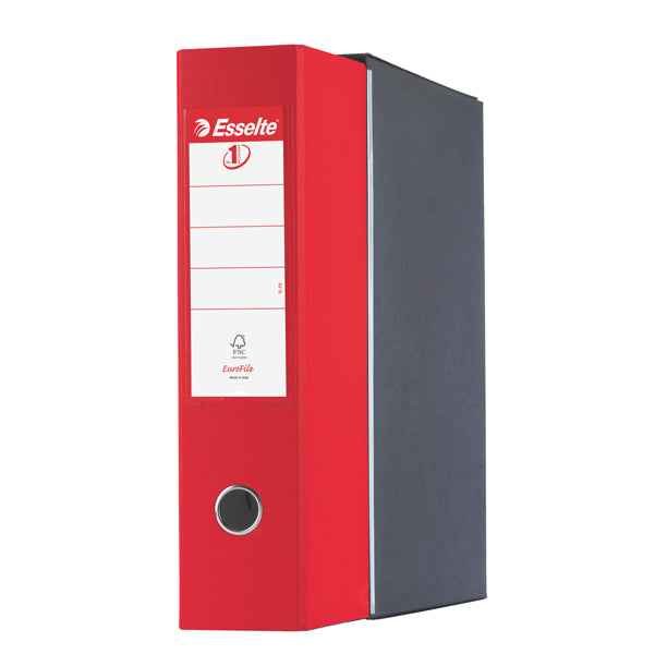 Registratore Eurofile G55 - dorso 8 cm - protocollo 23 x 33 cm - rosso vivida - Esselte