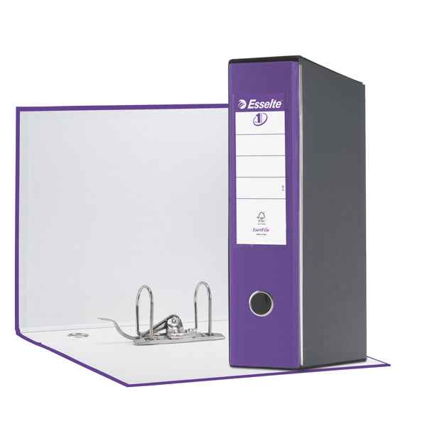 Registratore Eurofile G55 - dorso 8 cm - protocollo 23 x 33 cm - viola - Esselte