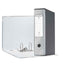Registratore Eurofile G55 - dorso 8 cm - protocollo 23 x 33 cm - grigio metallizzato - Esselte
