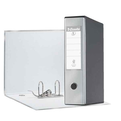 Registratore Eurofile G55 - dorso 8 cm - protocollo 23 x 33 cm - grigio metallizzato - Esselte