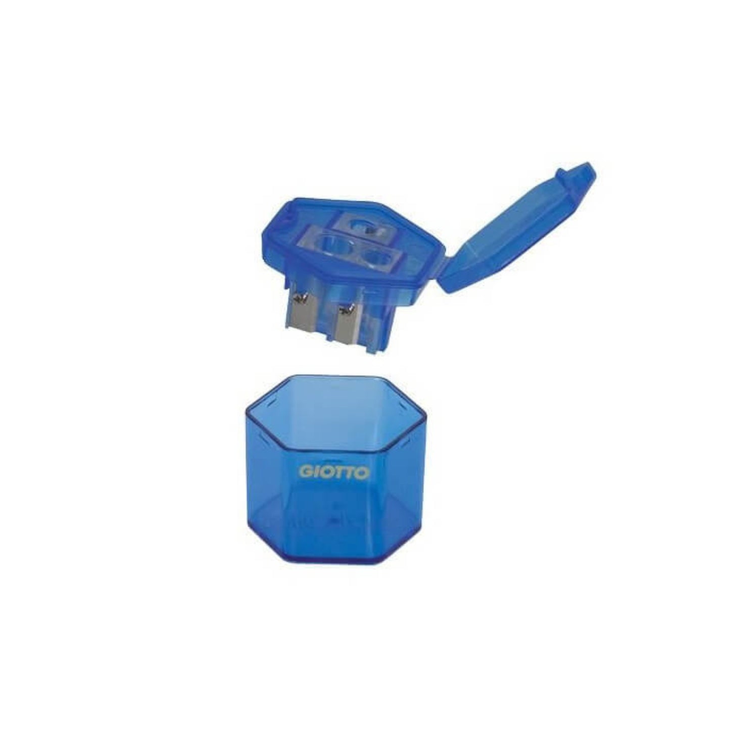 Temperamatite con contenitore - 3 fori - con serbatoio - colori assortiti - Giotto