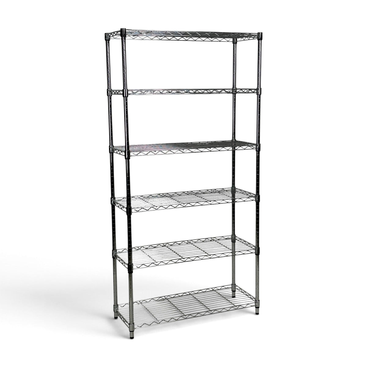 Metallika Scaffale Modulare in Acciaio Cromato 75 × 35 × H 182 cm, 6 Ripiani