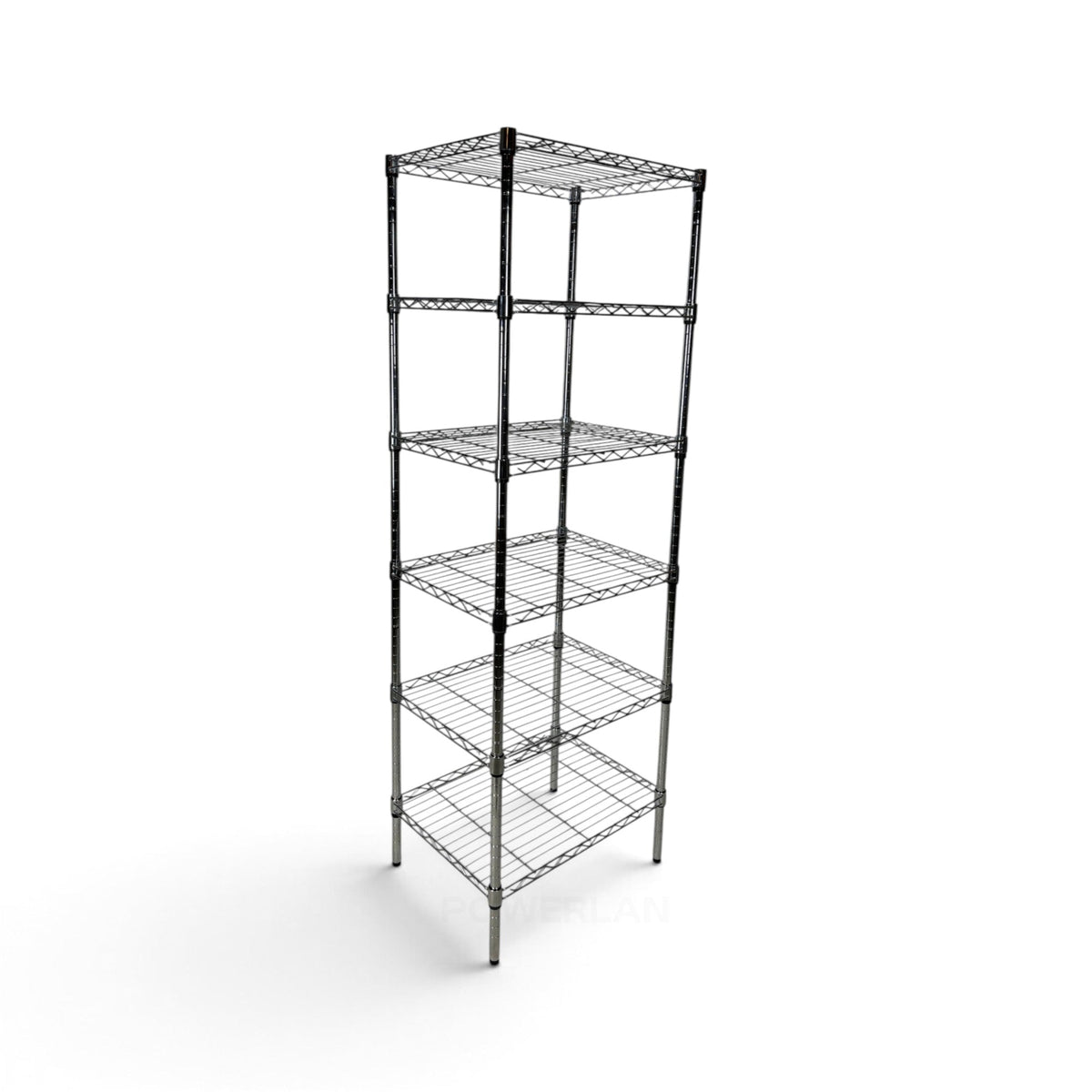 Metallika Scaffale Modulare in Acciaio Cromato 60 × 45 × H 182 cm, 6 Ripiani