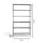Metallika Scaffale Modulare in Acciaio Cromato 122 × 45 × H 252 cm, 6 Ripiani