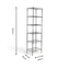 Metallika Scaffale Modulare in Acciaio Cromato 60 × 45 × H 252 cm, 6 Ripiani