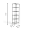 Metallika Scaffale Modulare in Acciaio Cromato 60 × 35 × H 222 cm, 6 Ripiani