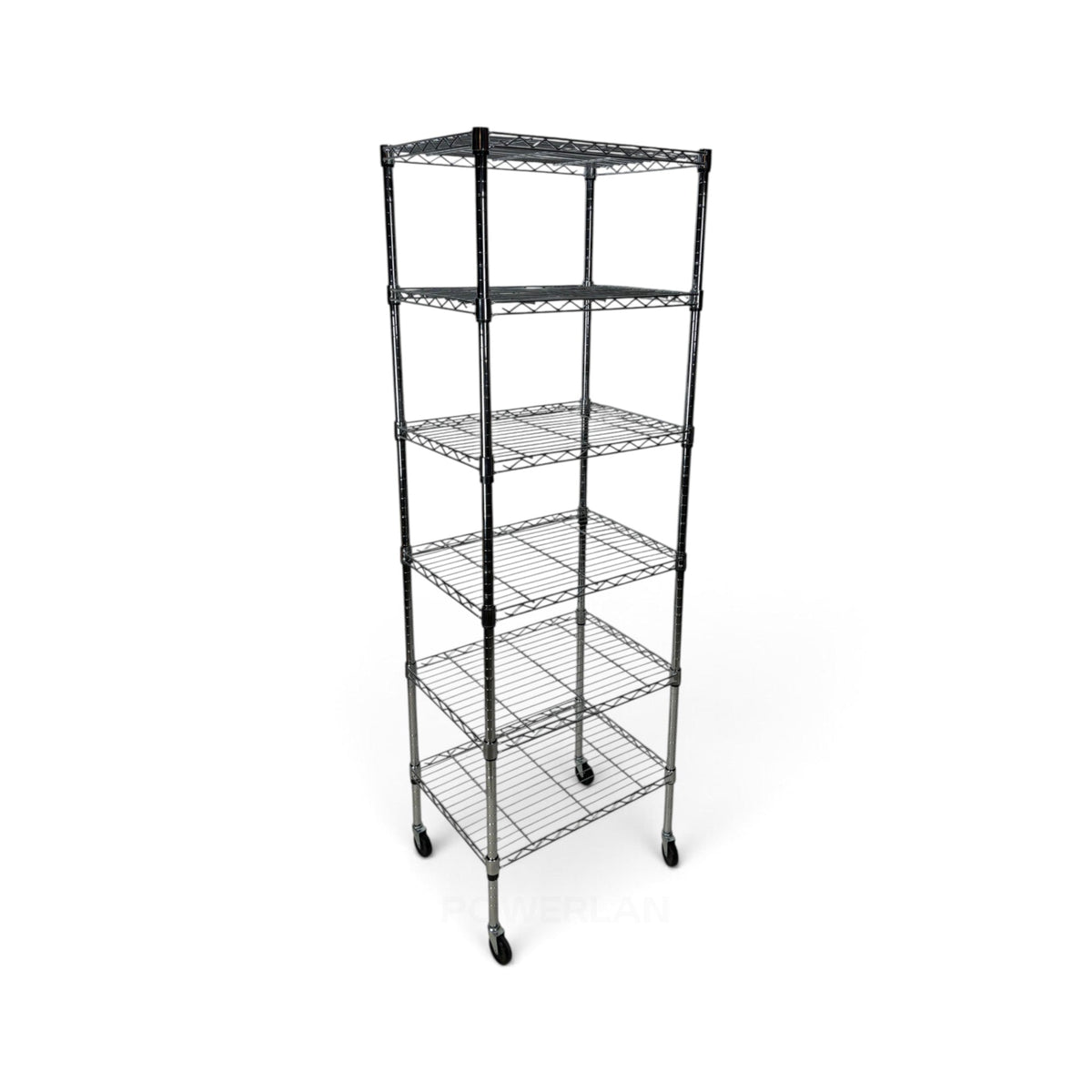 Metallika Scaffale Modulare in Acciaio Cromato 60 × 45 × H 182 cm, 6 Ripiani