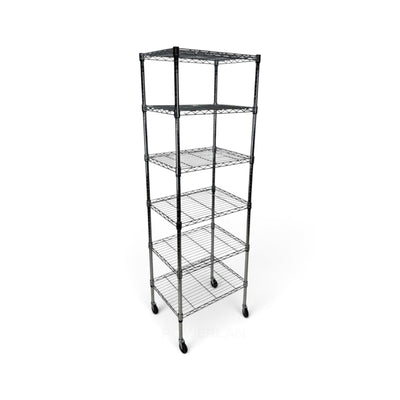 Metallika Scaffale Modulare in Acciaio Cromato 60 × 45 × H 182 cm, 6 Ripiani