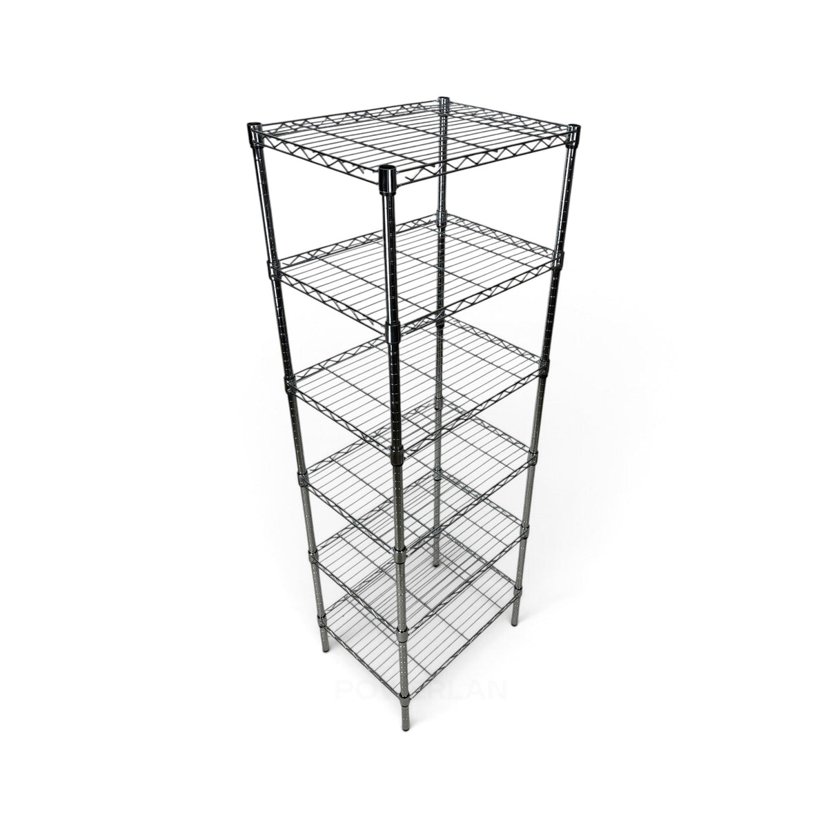 Metallika Scaffale Modulare in Acciaio Cromato 60 × 35 × H 182 cm, 6 Ripiani