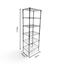 Metallika Scaffale Modulare in Acciaio Cromato 60 × 35 × H 182 cm, 6 Ripiani