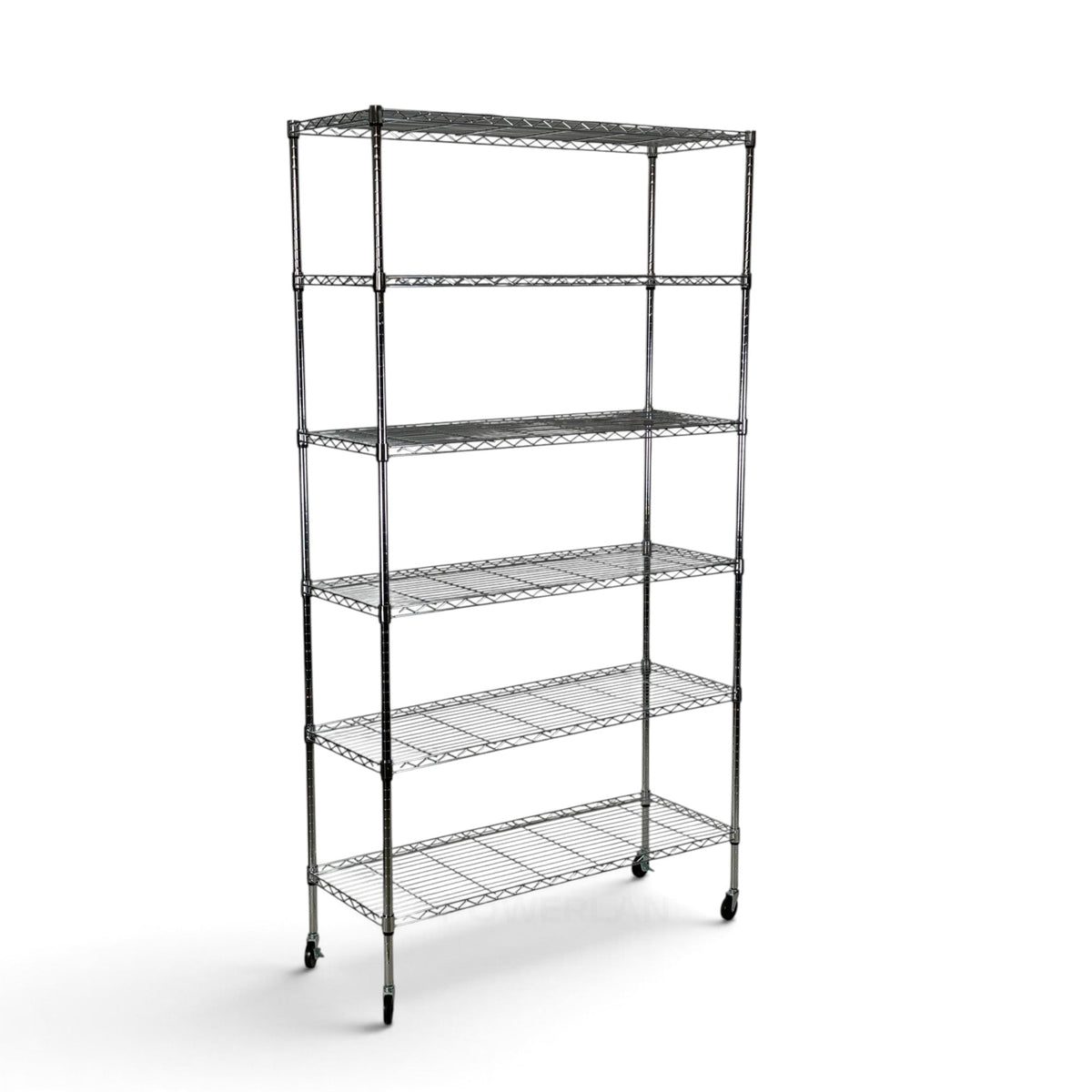 Metallika Scaffale Modulare in Acciaio Cromato 122 × 45 × H 252 cm, 6 Ripiani