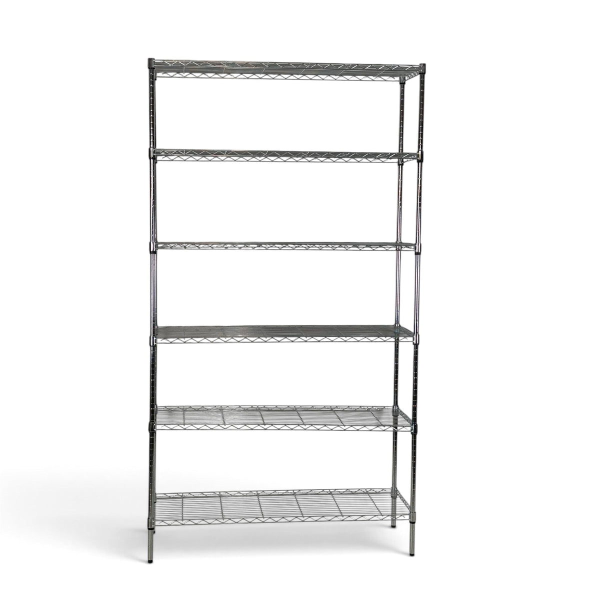 Metallika Scaffale Modulare in Acciaio Cromato 122 × 45 × H 202 cm, 6 Ripiani