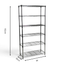 Metallika Scaffale Modulare in Acciaio Cromato 90 × 35 × H 182 cm, 6 Ripiani