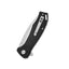 Vista manico G-10 nero QSP Raven liner lock ceramic bearing