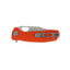 Honey Badger Clip Point Large HB4068 arancione, dettaglio manico FRN e flipper