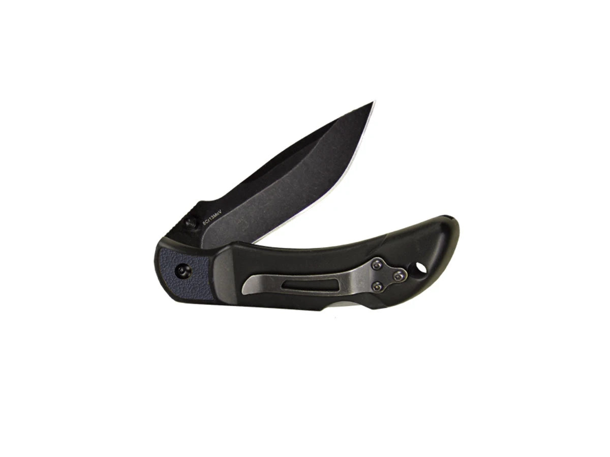 Outdoor Edge Chasm 3.3 Gray 8Cr13MoV Stonewash Zytel TPR - dettaglio lama